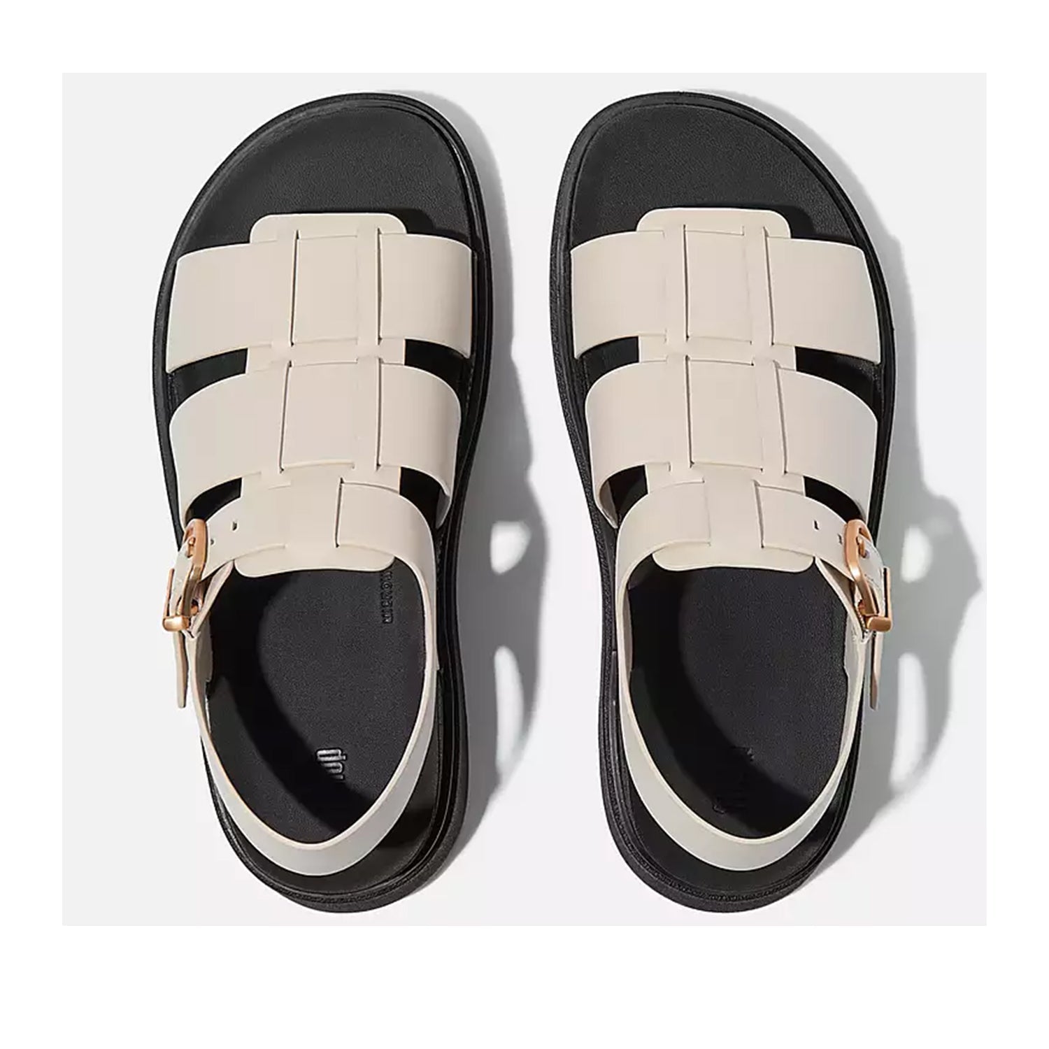 Fit Flop Women's Gen FF Leather Fisherman Sandals - Comfortable Beige Summer Sandals for Walking, Travel & Beach | Casual Footwear for Women