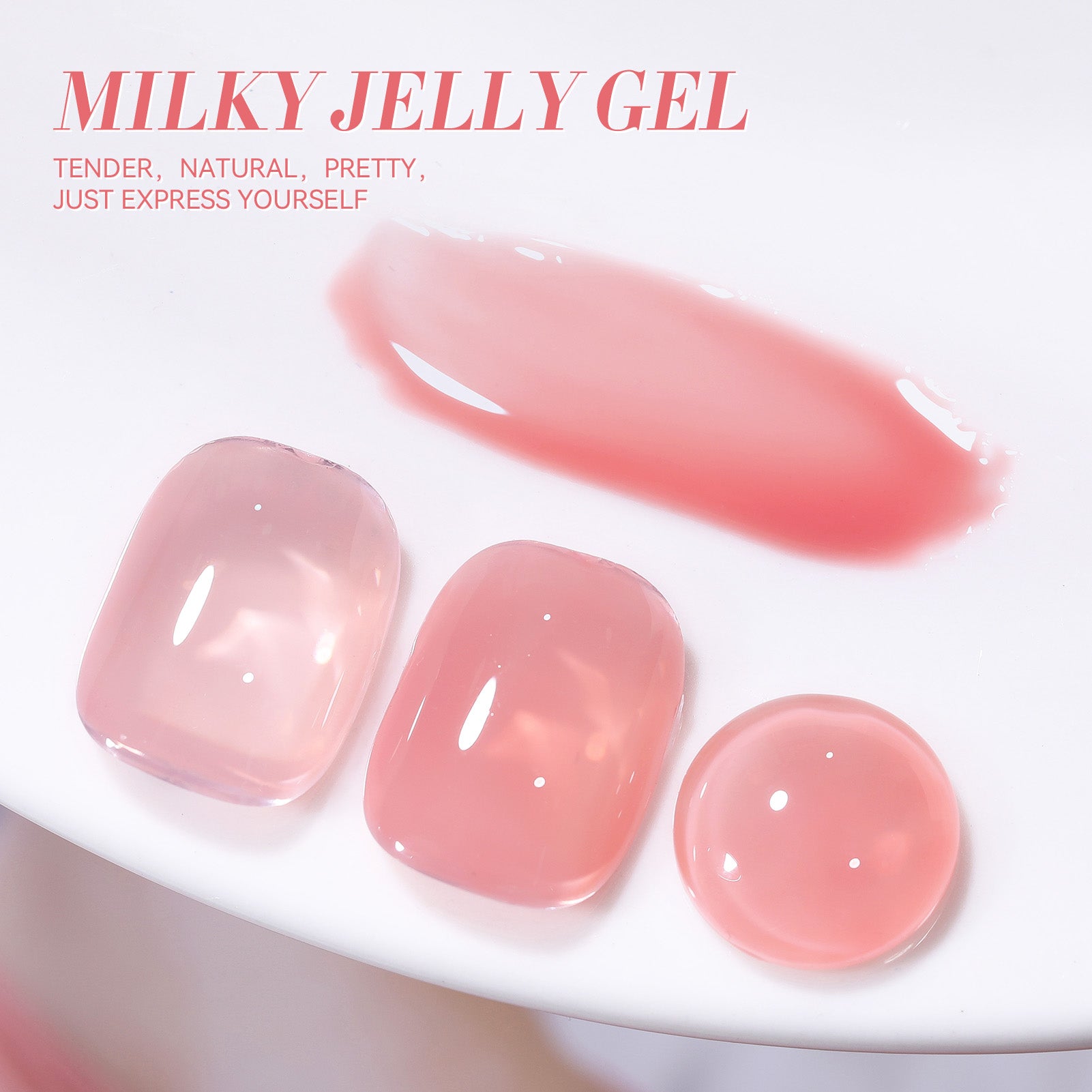 Milky Jelly Gel Polish #19 Coral Pink 15ml - Long Lasting Nail Polish for Salon Quality Manicures at Home | Perfect for Weddings, Parties & Everyday Wear