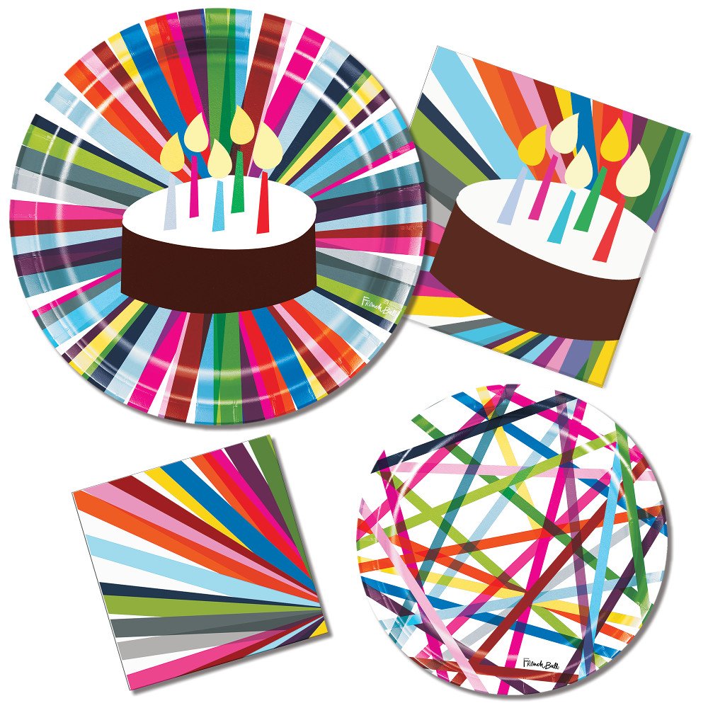 French Bulldog Party Supplies Set - Birthday Cake & Polka Dot Decorations for Dog Themed Parties, Baby Showers & Celebrations