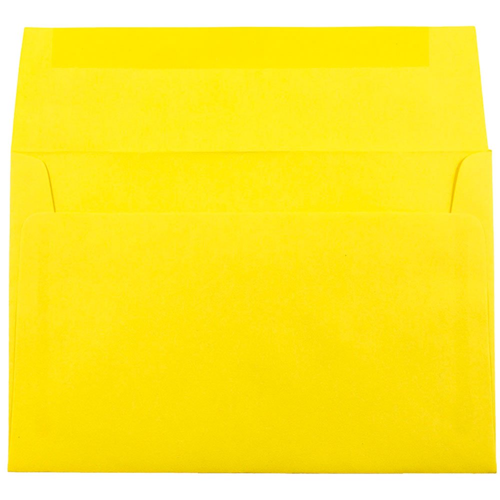 JAM PAPER A10 Colored Invitation Envelopes 6 x 9 1/2 Inches - 1000 Pack Yellow Recycled Envelopes for Wedding, Business & Party Invitations - Bulk Office & Event Supplies