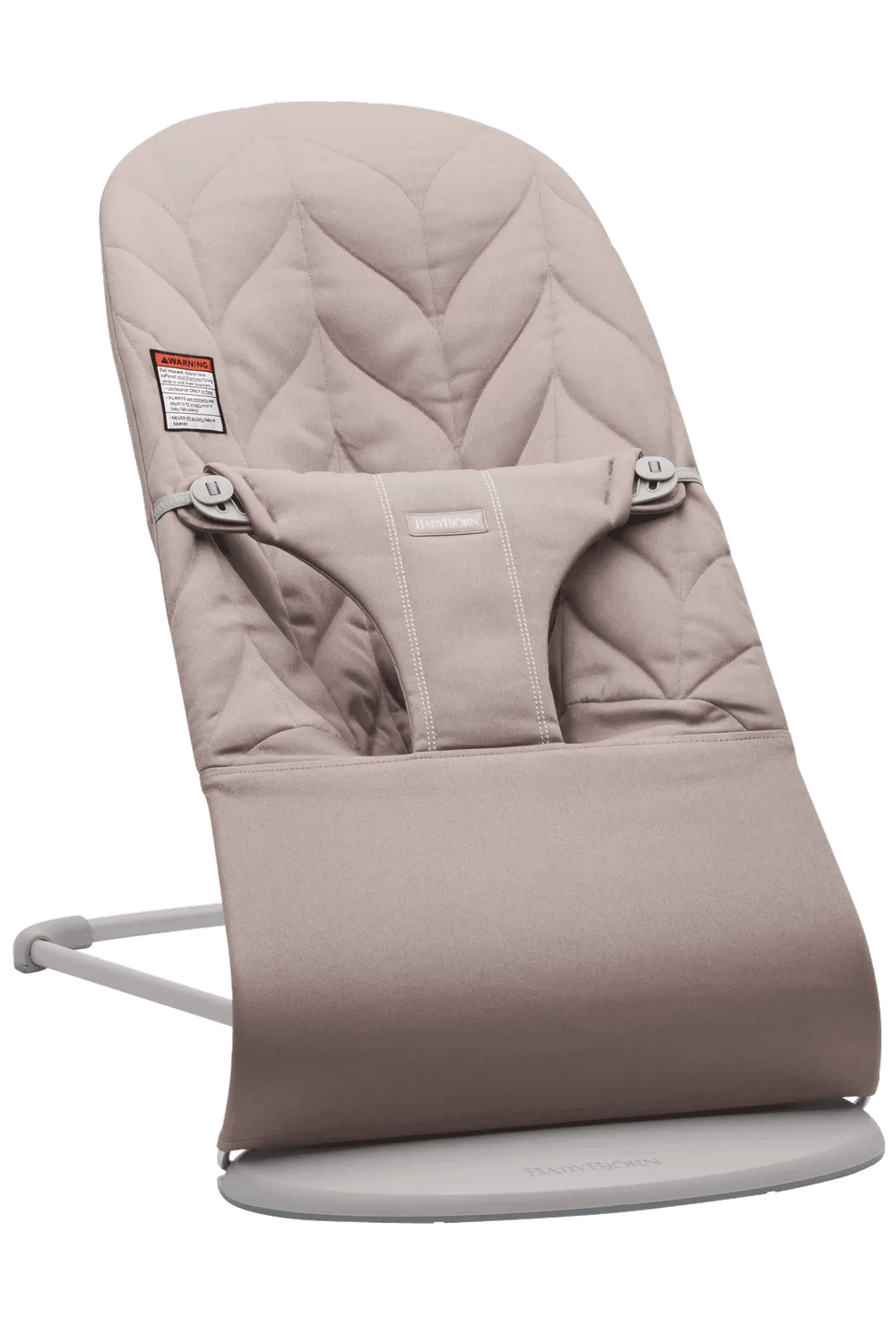 Baby Bjorn Bouncer Bliss - Light Grey Frame with Petal Quilted Cotton - Comfortable Baby Bouncer for Newborns & Infants - Perfect for Nursery, Playtime & Soothing Fussy Babies