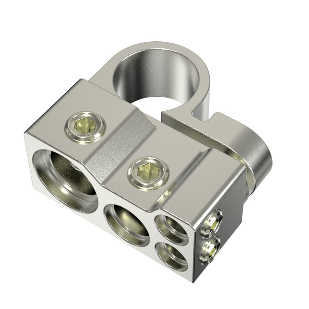 Cerwin Vega BT100 Battery Terminal - 1/0 Gauge Input, 4 Gauge & Dual 8 Gauge Outputs - Heavy Duty Car Audio Power Connector for Amplifiers, Subwoofers & Off-Road Vehicles