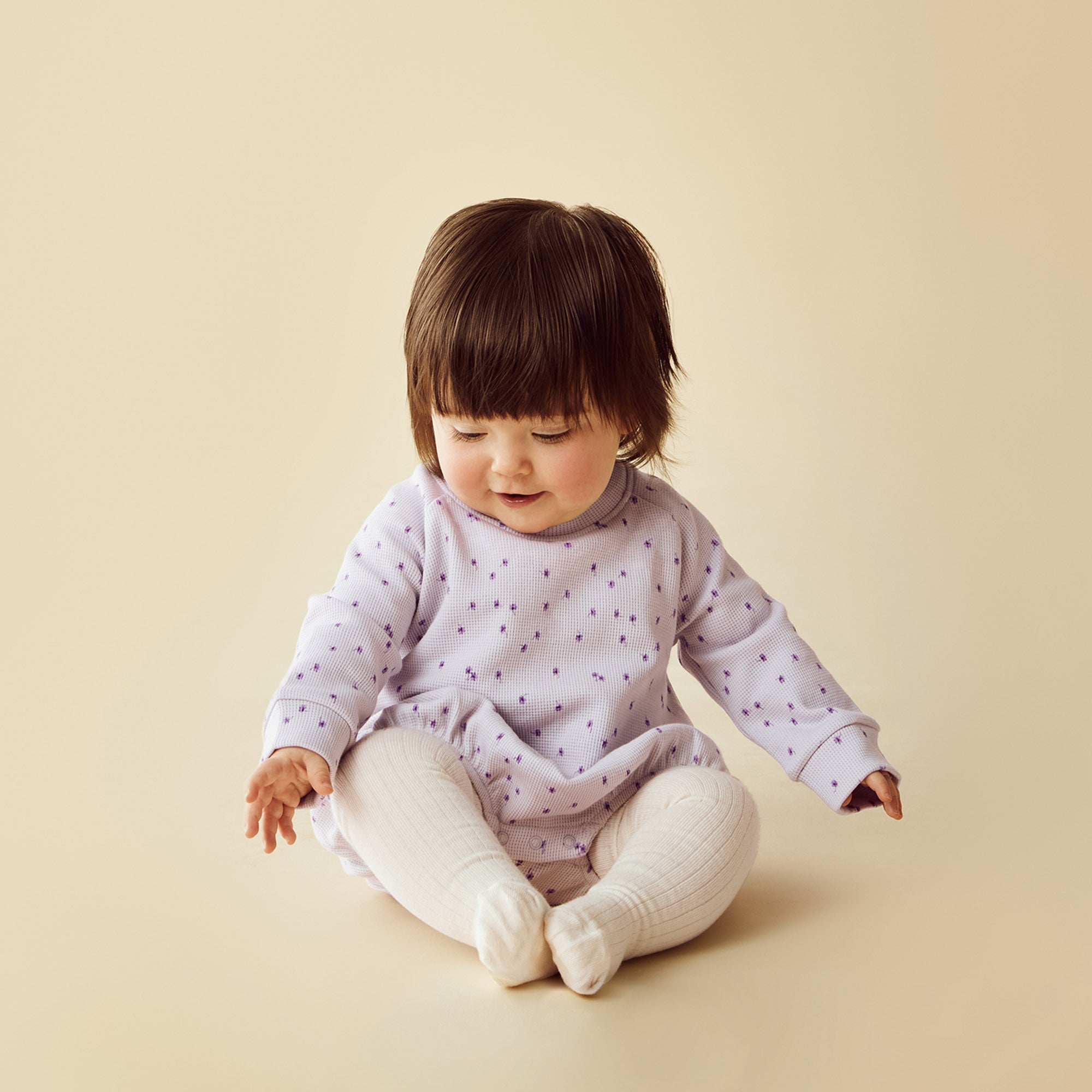 Lulu Daisy Organic Cotton Waffle-Knit Baby Bodysuit - Soft & Breathable Onesie for Newborns & Infants - Perfect for Playtime, Sleepwear & Everyday Comfort