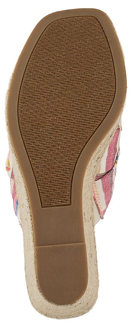 London Fog Women's Wedge Sandals with Bow - Casual Summer Shoes for Outings