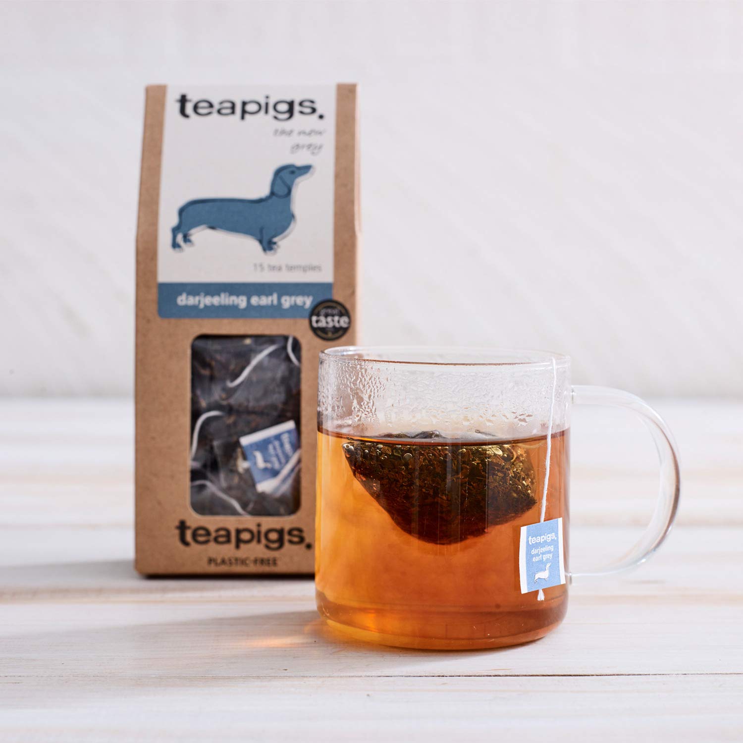 Premium Teapigs Darjeeling Earl Grey Tea Bags - 50 Count Whole Leaf Black Tea for Afternoon Tea & Relaxation | Perfect for Home, Office & Gifting