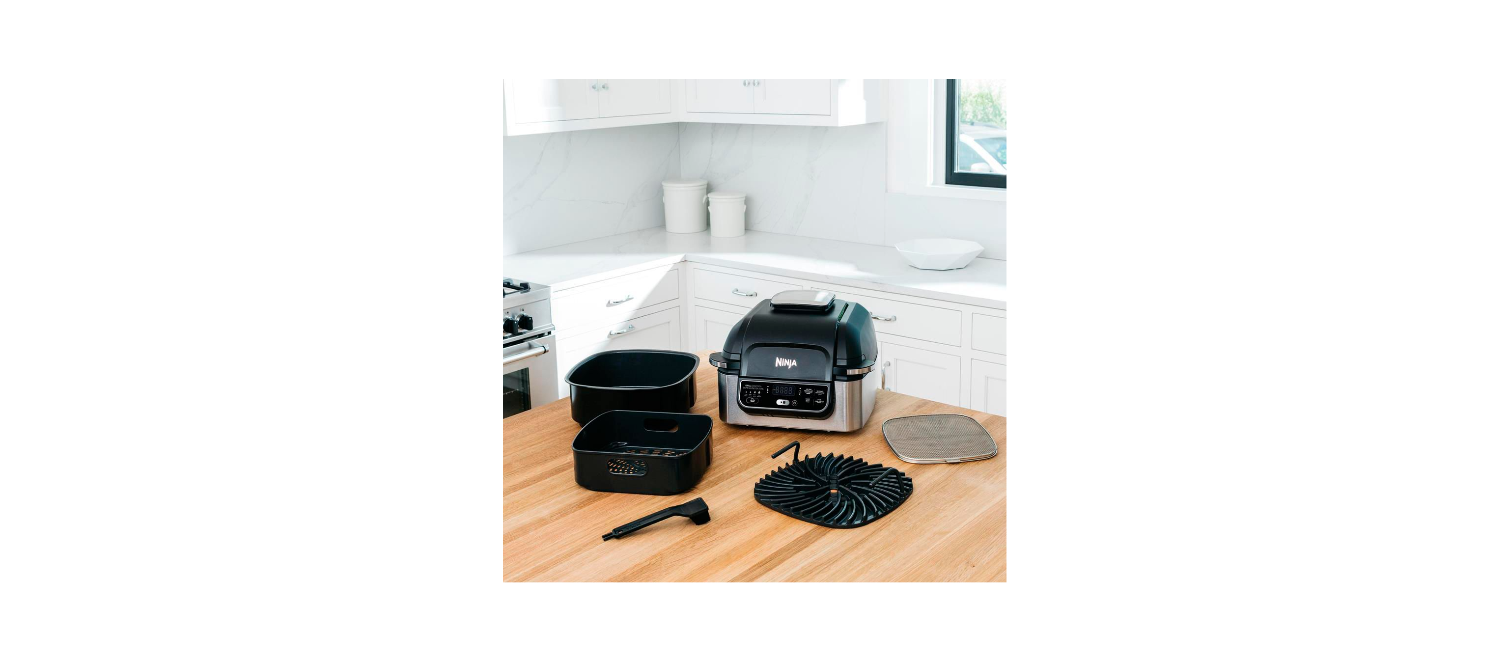 Ninja Foodi Smart XL Grill & Air Fryer Combo - 6-in-1 Indoor Electric Grill with Air Fry, Roast, Bake, Broil & Dehydrate Functions - Home Essentials Warranty Included - Perfect for Grilling, Frying & Healthy Cooking at Home