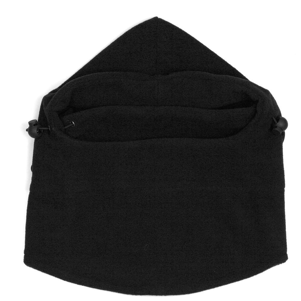 Kids Fleece Balaclava - Black, One Size Fits Most - Warm Winter Face Mask for Outdoor Activities, Skiing, Snowboarding & Cold Weather Protection