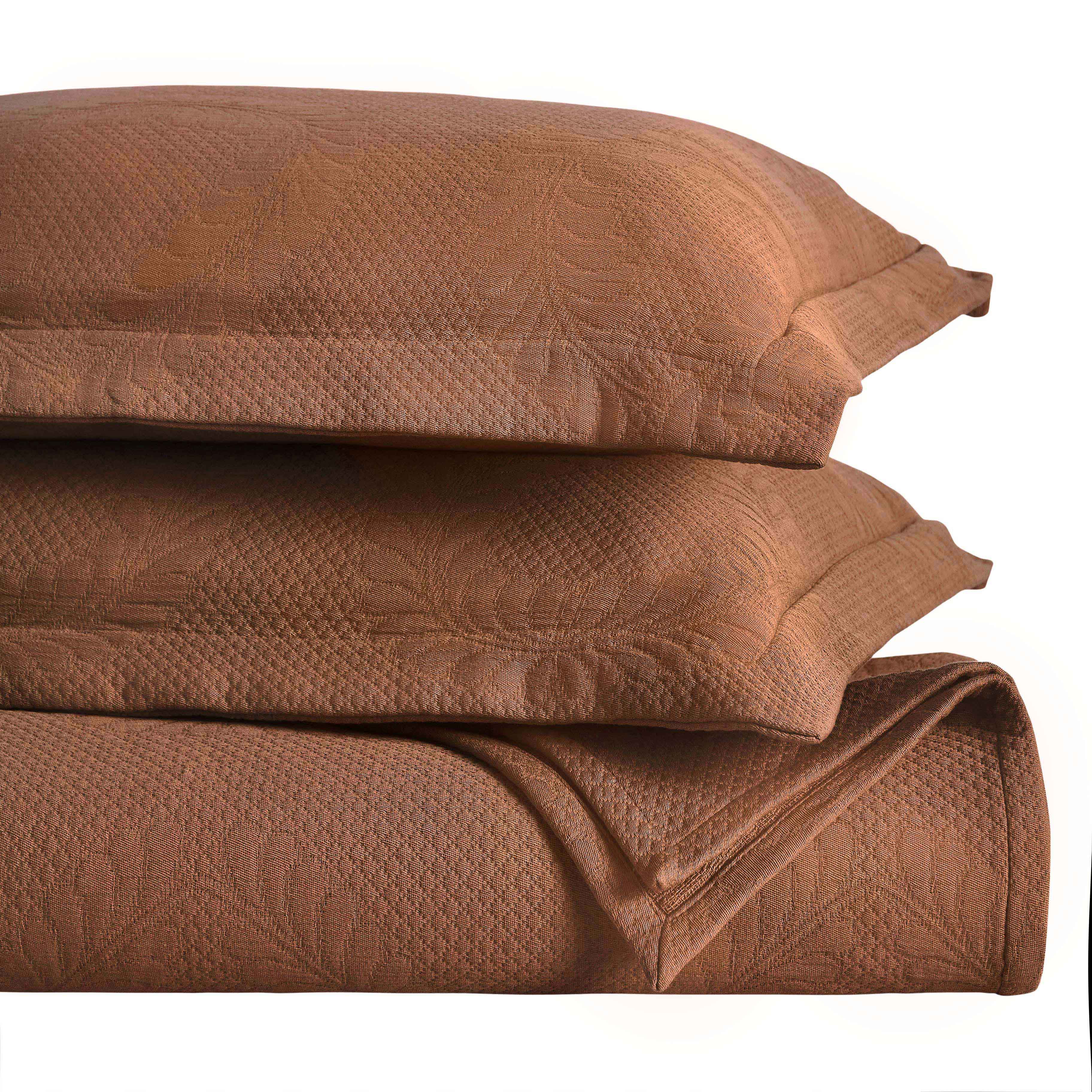 Peploi Cotton Medium Weight Matelasse Bedspread & Sham Set - Queen Size Luxury Bedding for Cozy Bedrooms & Guest Rooms