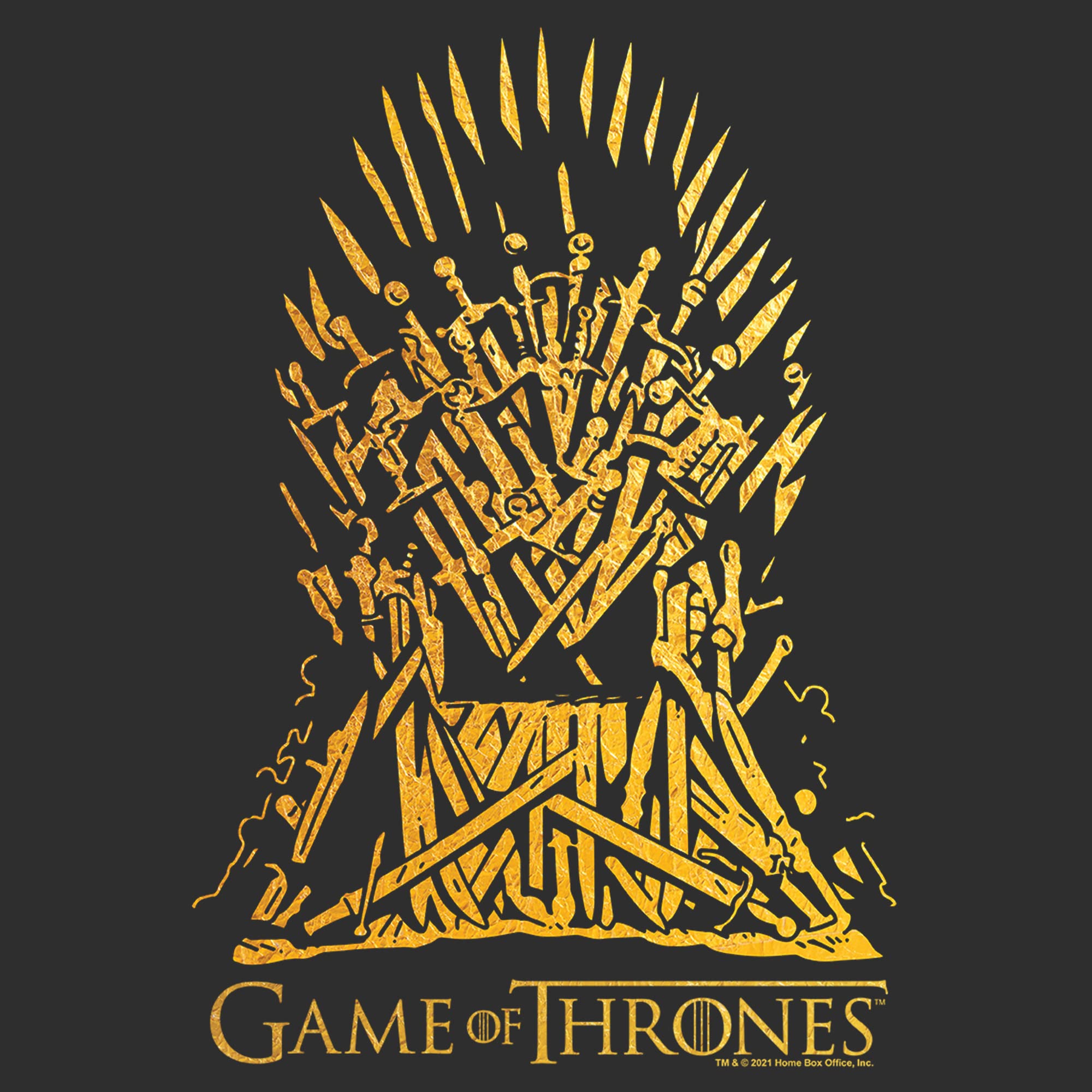 Game of Thrones Iron Throne T-Shirt for Men - Yellow Official GOT Merchandise - Perfect for Cosplay, Halloween & TV Show Fans