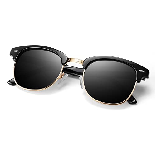 A13- Glossy Black | Black | Golden Rim