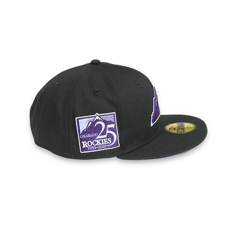 Colorado Rockies 25th Anniversary Black 59FIFTY Fitted Hat for Men - Official MLB Baseball Cap for Fans, Sports & Casual Wear