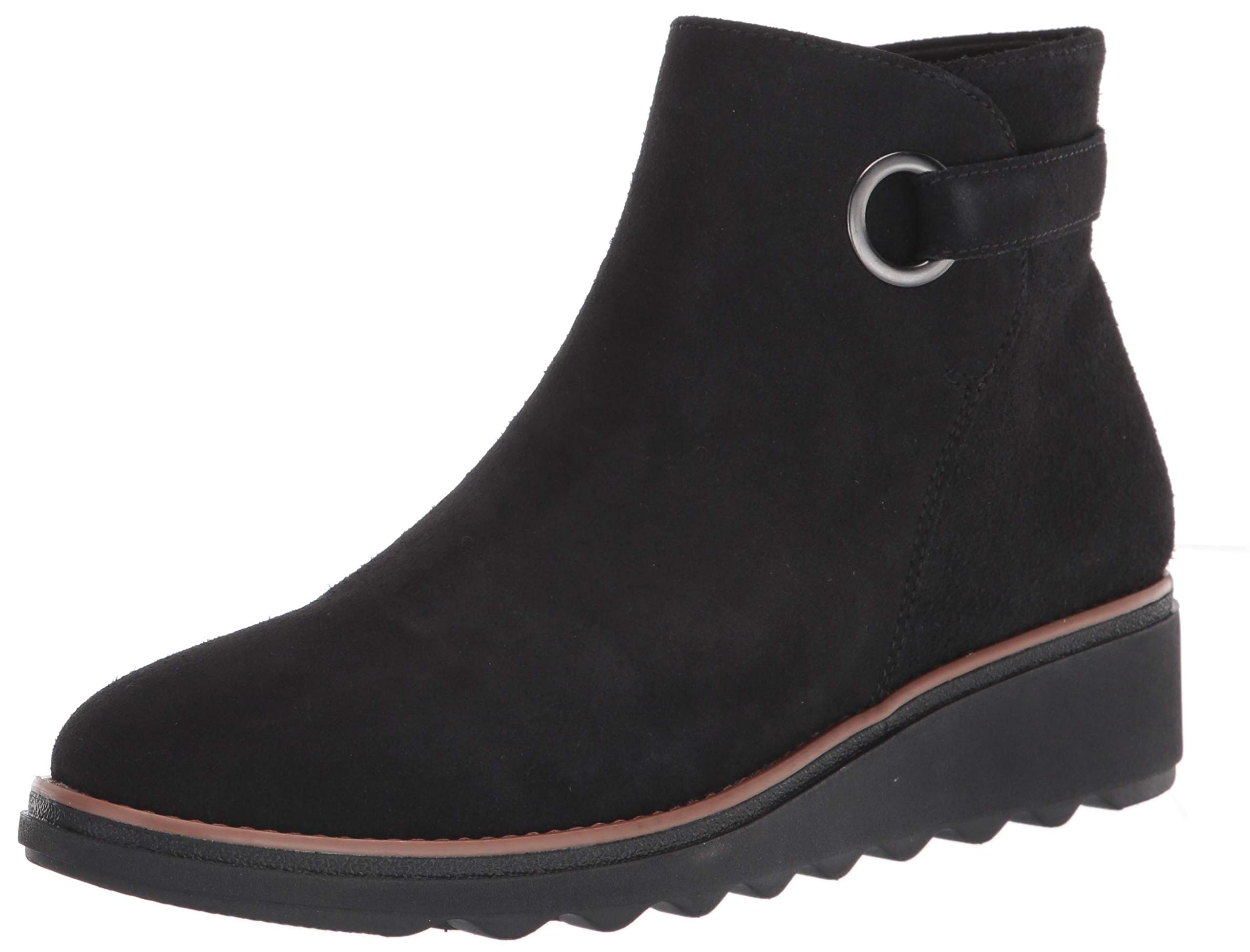 Clarks Women's Sharon Spring Ankle Boot - Comfortable Casual Booties for Women | Waterproof & Lightweight for Everyday Wear, Office, and Outdoor Activities