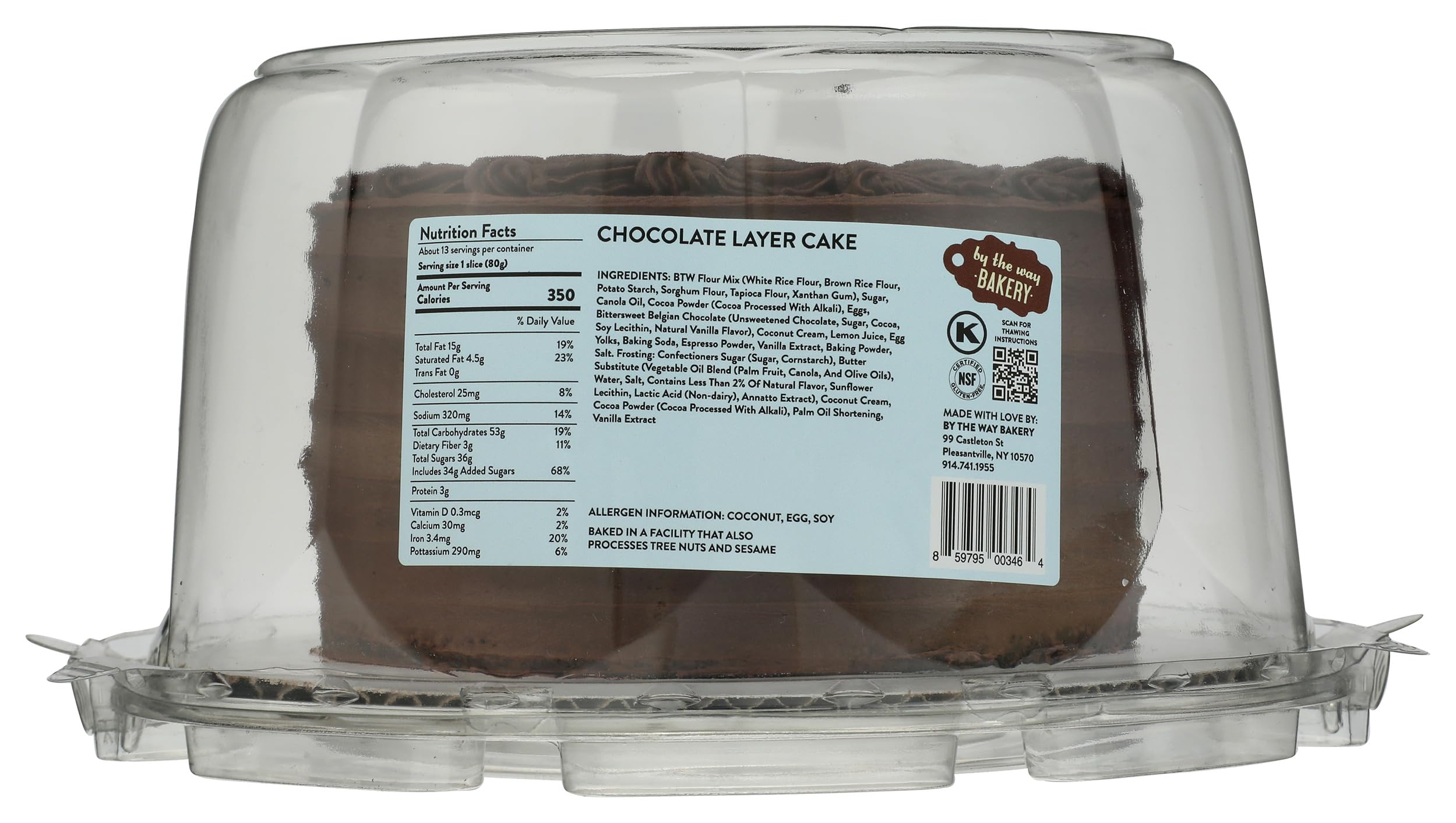 BY THE WAY BAKERY Chocolate Cake - 37oz Premium Gourmet Dessert for Birthdays, Parties & Special Occasions