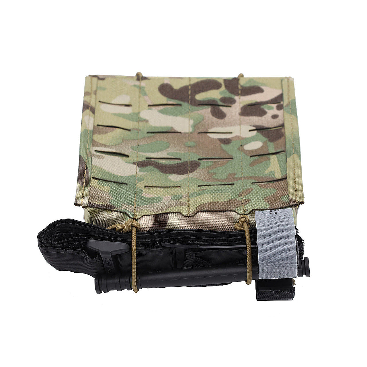 Esstac Admin Lidded GP Pouch with 4 Long Malice Clips - Tactical MOLLE Utility Pouch for Military, Hiking & Outdoor Gear Organization