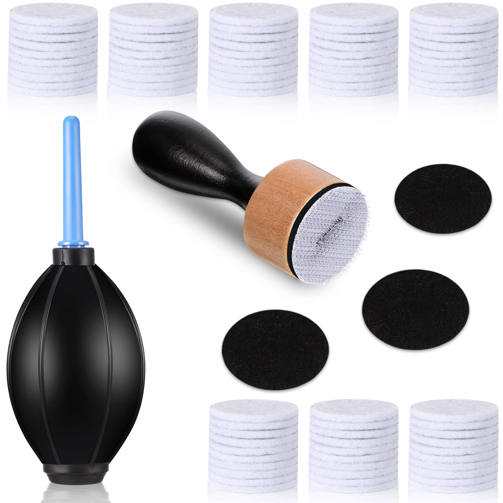 Outus 54-Piece Alcohol Ink Blower Applicator Tool Set - Round & Mini Blending Tools, Air Blower, Felts & Foam Replacements for Card Making, Embossing & Alcohol Ink Painting | DIY Craft Supplies for Artists & Card Makers