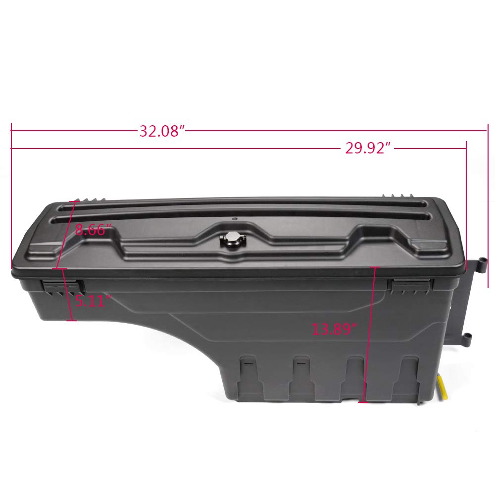 GRAND ORANGE Lockable Truck Bed Tool Box - Compatible with Dodge Ram 1500/2500/3500 (2002-2018) | Right Passenger Side Storage | Weatherproof & Secure Organization for Tools, Gear & Equipment