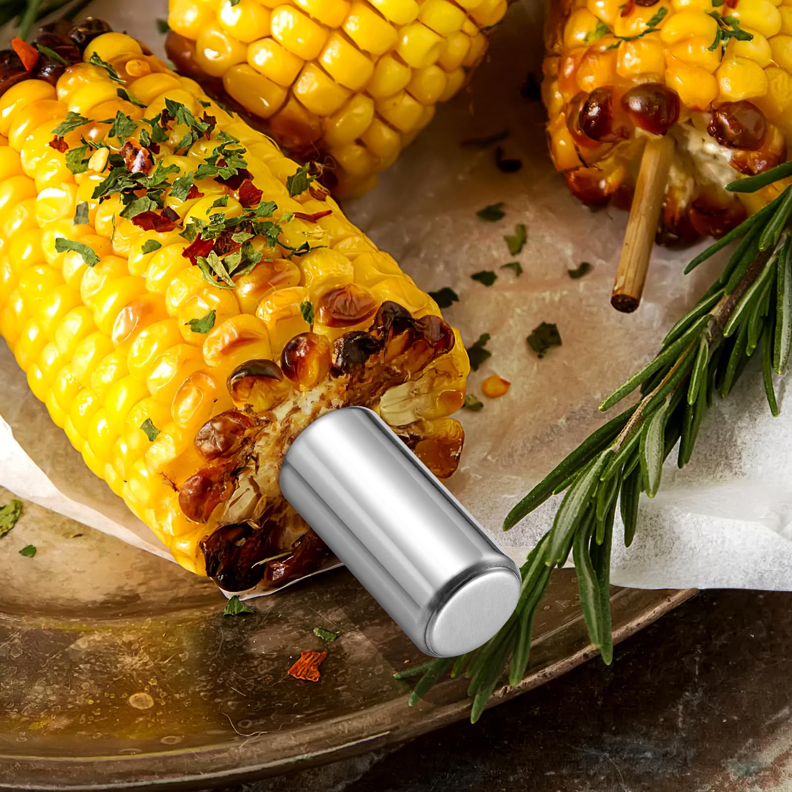 10Pcs Stainless Steel Corn Cob Holders - BBQ Forks & Skewers for Grilling, Camping, Picnics - Perfect for Outdoor Cooking, Home Parties & Backyard Barbecues
