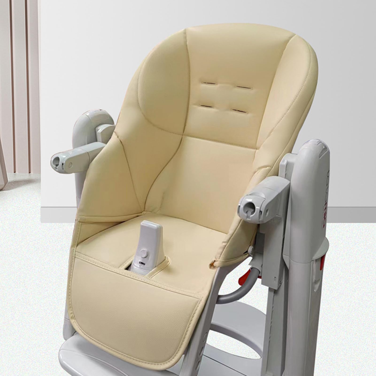Premium Baby High Chair Cushion Cover - PU Leather Dining Chair Pad Replacement for Peg Perego Tatamia | Soft & Comfortable Infant Seat Protector | Perfect for Home, Restaurant & Travel Use
