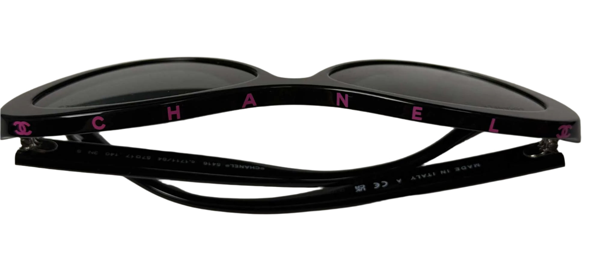 Chanel Oval Black with Pink Sunglasses - Luxury Designer Shades for Women - Perfect for Beach, Driving & Fashion Outfits