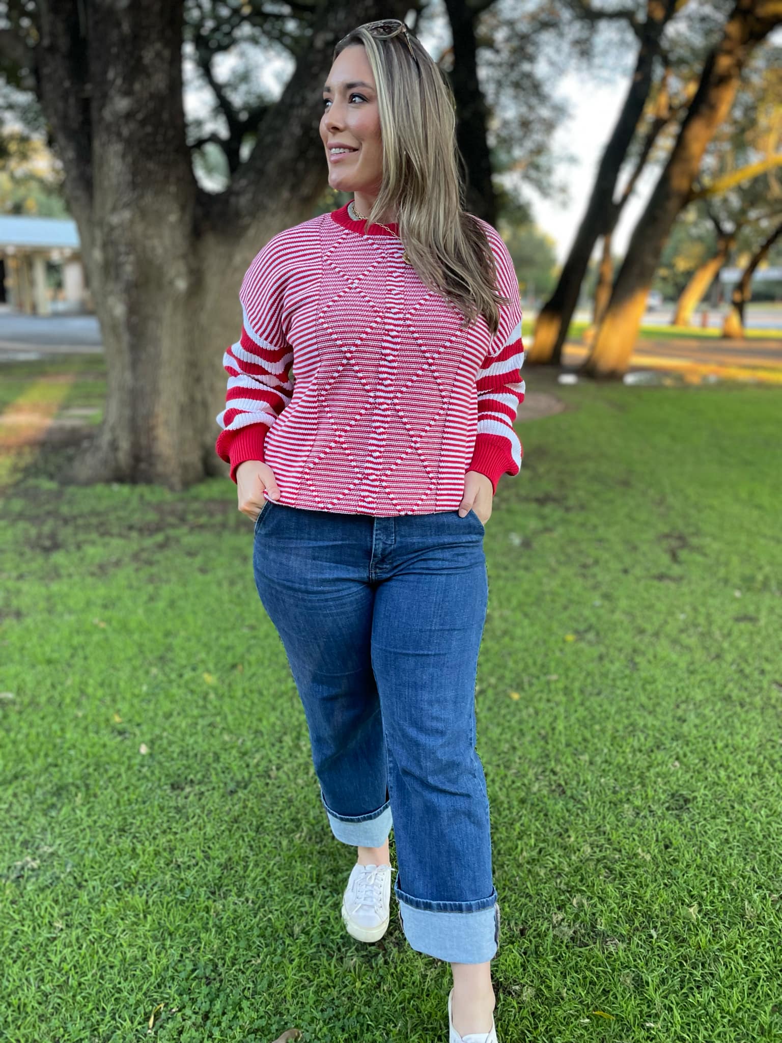 PREORDER: Aspen Striped Sleeve Sweater - 4 Color Options for Women | Cozy Fall & Winter Fashion | Perfect for Casual Outings & Office Wear