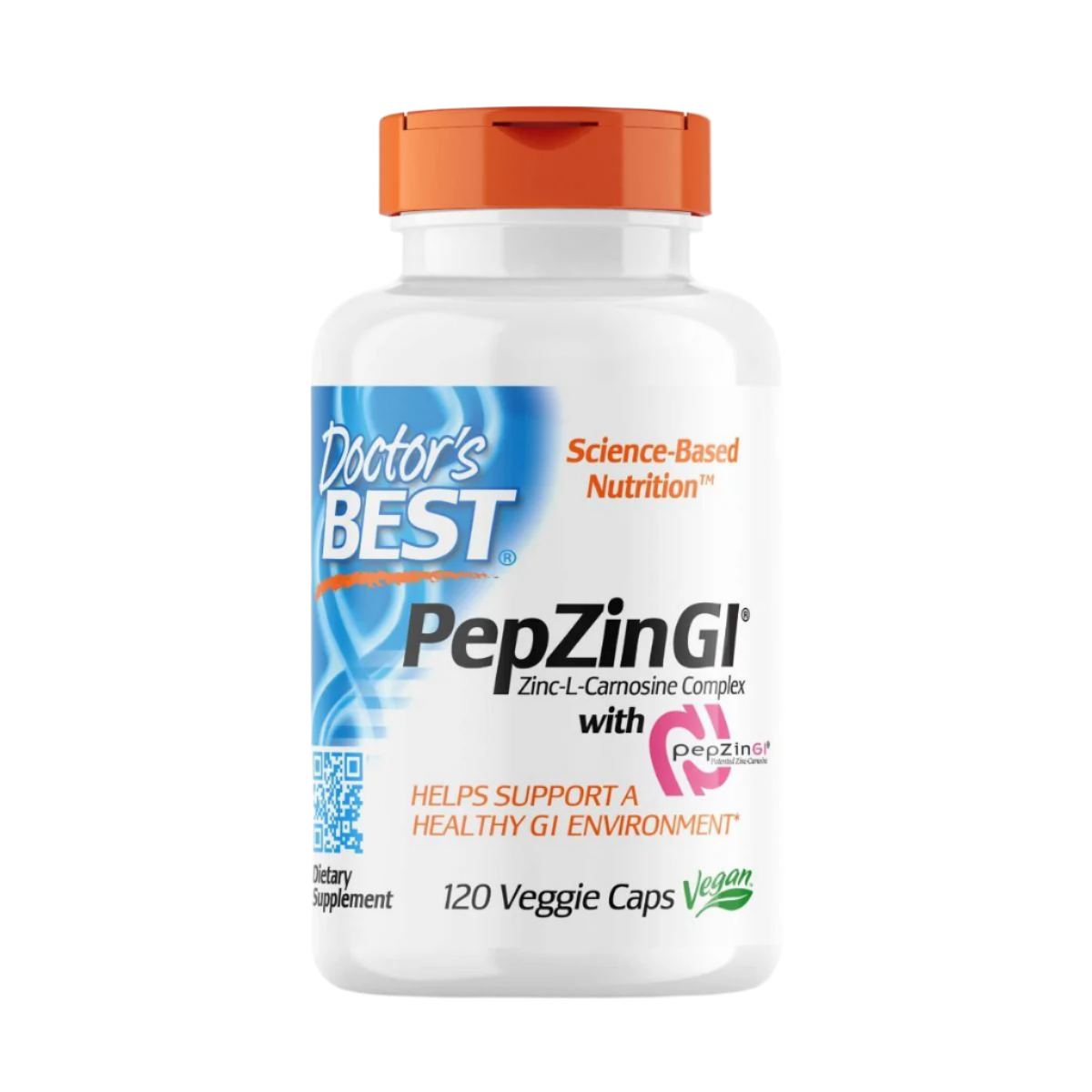 Doctor's Best PepZin GI - Zinc L-Carnosine Complex Supplement for Digestive Health - 120 Vegetarian Capsules - Supports Gut Lining & Stomach Comfort - Ideal for Acid Reflux, Heartburn & Digestive Wellness