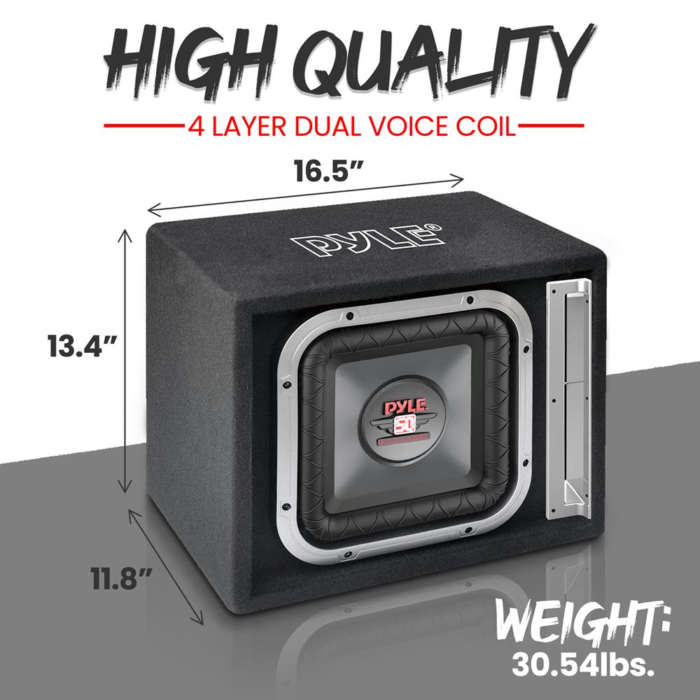 Premium Single Subwoofer Box System - High-Quality Car Audio Bass Enclosure for Enhanced Sound | Perfect for Trucks, SUVs, and Custom Car Audio Setups