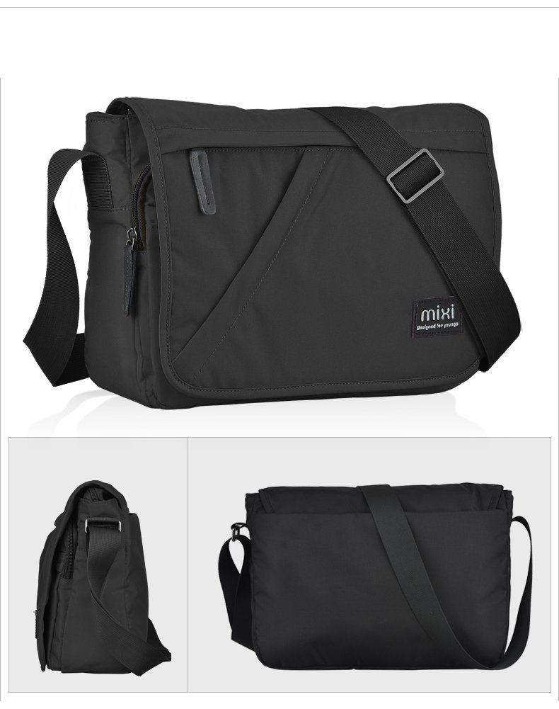 Men's Nylon Sports Shoulder Bag - Portable Travel Backpack for Men & Women - Lightweight Durable Barrel Bucket Handbag (Black) - Perfect for Gym, Hiking, Commuting & Daily Use