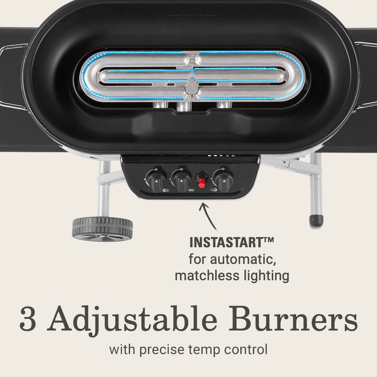 Coleman RoadTrip 285 Portable Propane Grill with Cast Iron Griddle - Perfect for Camping, Tailgating & Outdoor BBQs