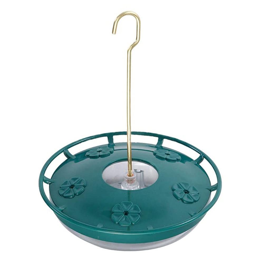 WALNUTA Hummingbird Feeder with 4 Feeding Ports - Green Nectar Dispenser for Outdoor Bird Watching - Perfect for Gardens, Patios & Backyards