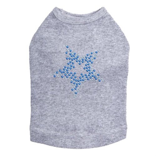 Blue Star Rhinestone Tank Top for Women - Sparkling Party Tops in Multiple Colors - Perfect for Night Out, Club Wear, and Special Occasions