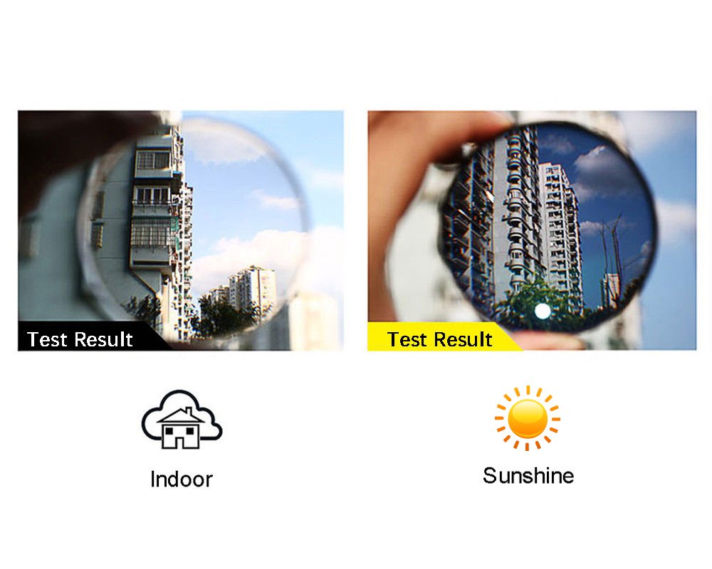 Men's Photochromic Reading Glasses - Gun Frame Transition for Outdoor Reading