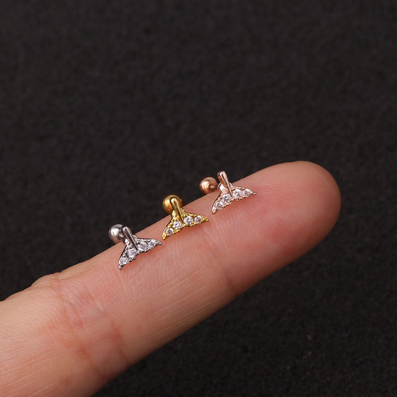20G Safety Pin Cartilage Forward Helix Stud Earrings - Surgical Steel Body Jewelry for Tragus, Helix, and Conch Piercings | Perfect for Everyday Wear and Alternative Fashion Styles | HSPJ19119