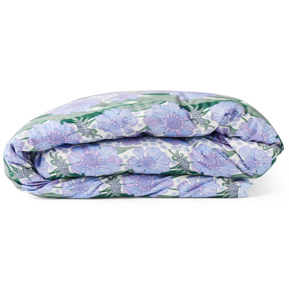 Organic Cotton Quilt Cover Set - Soft & Breathable Tumbling Flowers Design - Perfect for Bedroom Decor, Guest Room & Cozy Home Styling