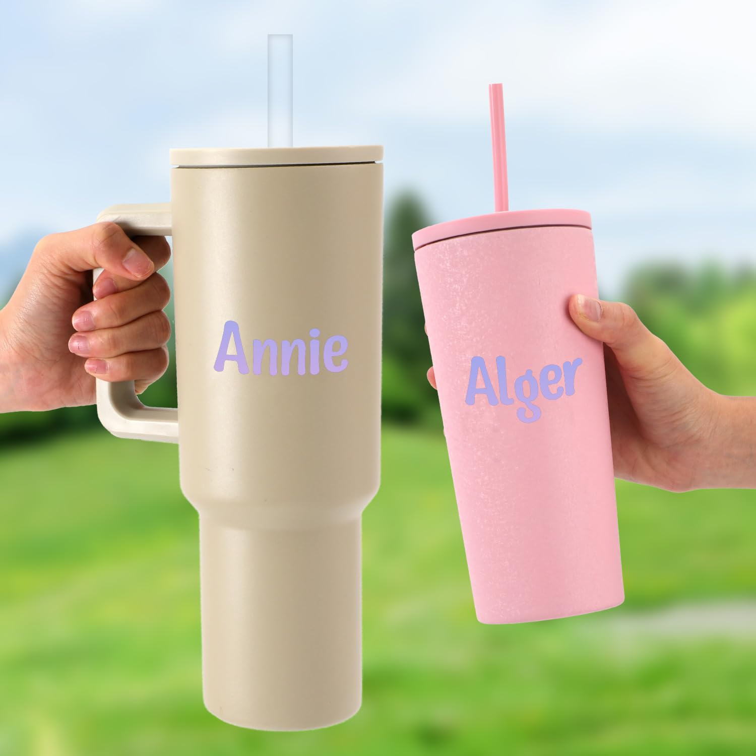 Customized Name Letter Stickers - 6 Sheets Waterproof Vinyl Alphabet Stickers for Hydro Flask, Yeti, Stanley Tumblers & Laptops - Colorful Decals for Water Bottles, Mugs, Tech Accessories & Personalization Gifts