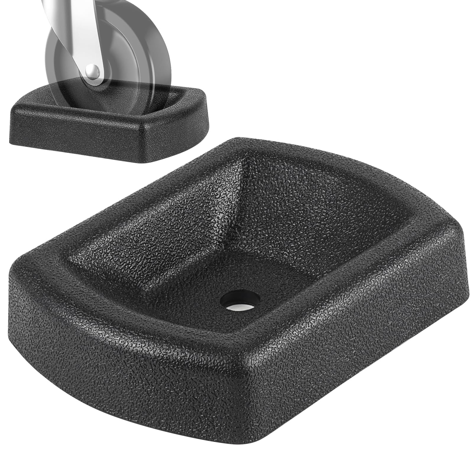 Heavy Duty Rubber Jack Wheel Chock - Reinforced Stabilizer for 6