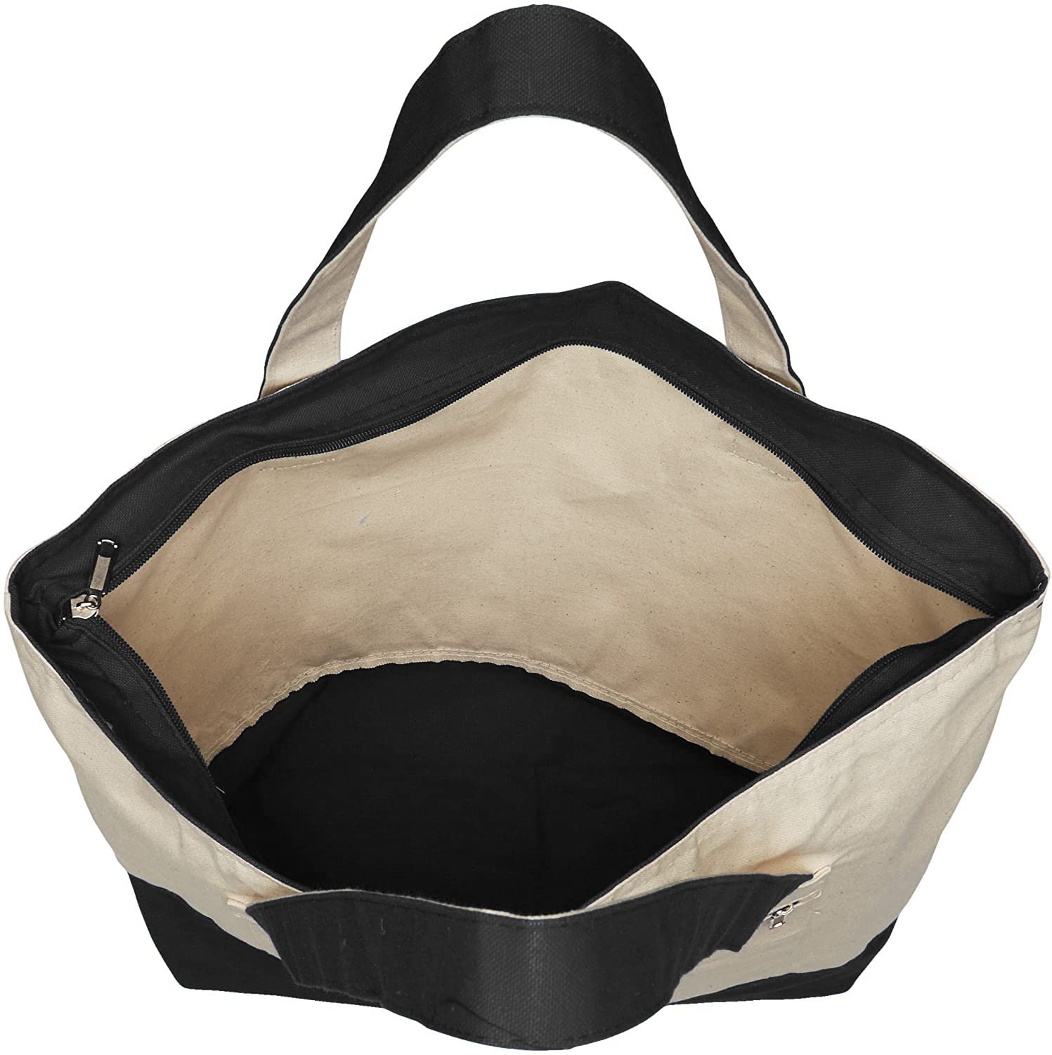Personalized Monogram Large Zipper Canvas Tote Bag for Women - Durable Customizable Gift Tote with Initials - Perfect for Work, Travel, Shopping & Beach Day Essentials