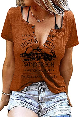 Brown V-neck