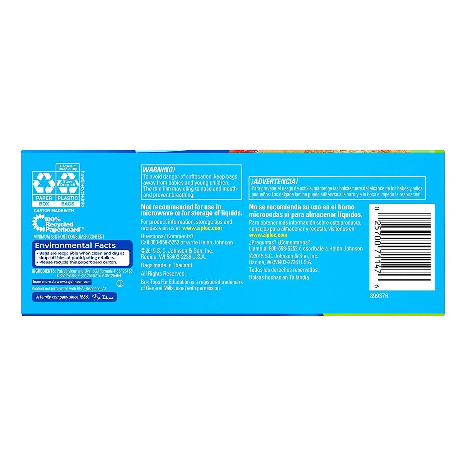 Premium Ziploc Sandwich Bags - 100 Count, BPA Free, Reusable & Leak Proof Food Storage Bags for School Lunches, Meal Prep & Snacks | Great for Picnics, Travel & Leftovers