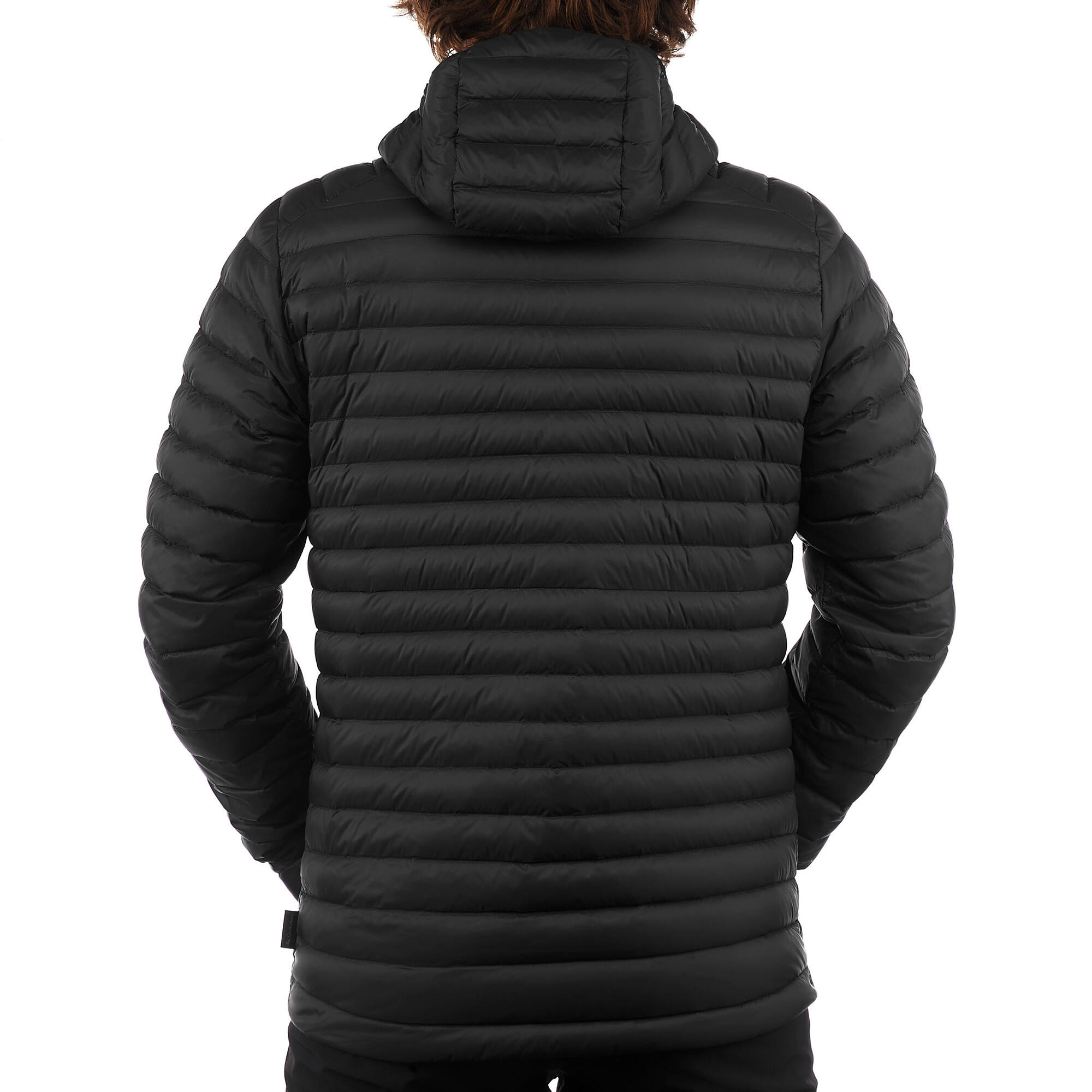 Forclaz Men's MT100 Hooded Down Puffer Jacket - Lightweight Winter Coat, Waterproof & Windproof, Warm Insulated Outdoor Jacket for Hiking, Skiing & Cold Weather Activities