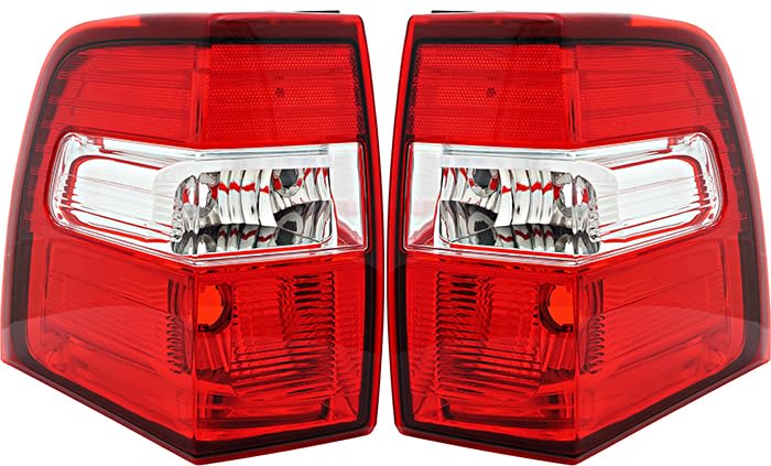 Ford Expedition Tail Lights Lamps Set - Compatible with 2007-2014 Models (Driver & Passenger Side) - Replacement for Broken or Foggy Headlights - Perfect for Off-Roading, Night Driving, and Vehicle Restoration
