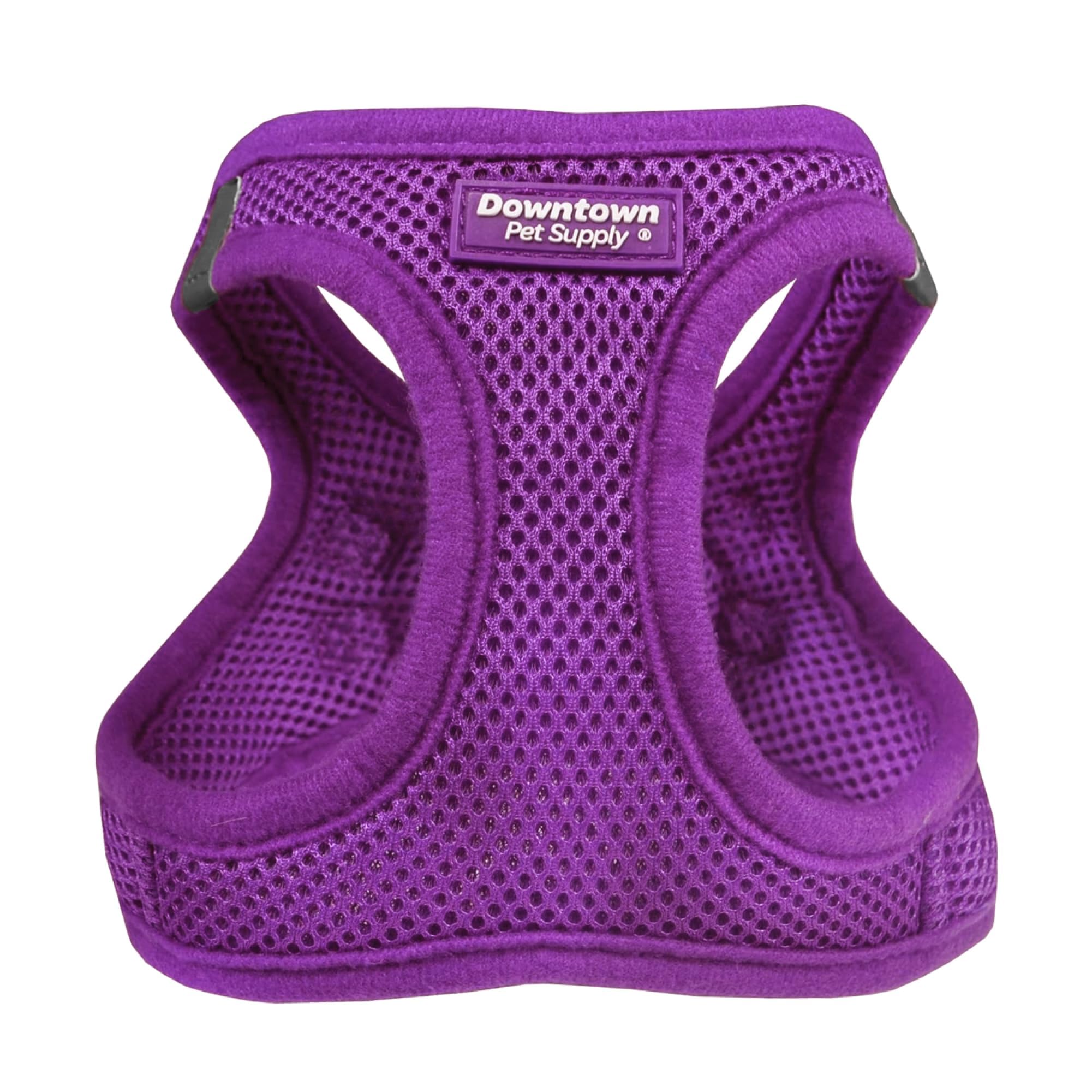 **Downtown Pet Supply No-Pull Step-in Dog Harness for Small Dogs - Adjustable Padded Mesh Harness with Reflective Trim - Purple Small Dog Harness for Walking, Training & Outdoor Adventures**
