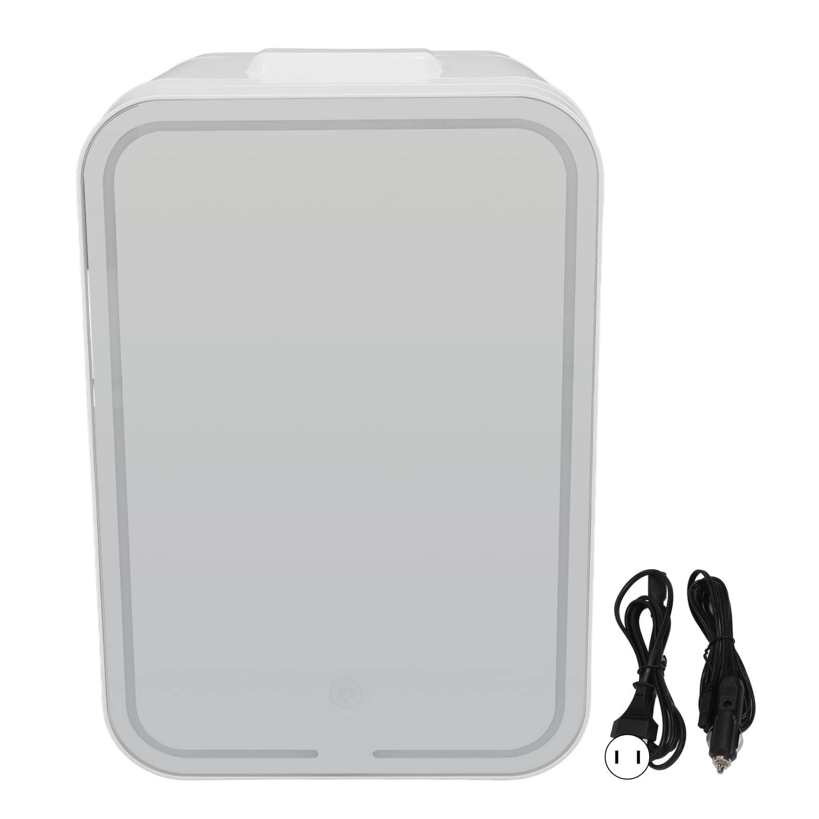 8L Mini Fridge with Adjustable Temperature & LED Mirror - Portable Thermoelectric Cooler/Warmer for Skincare, Beverages, Cosmetics - Perfect for Home, Car, Office & Dorm Room Use