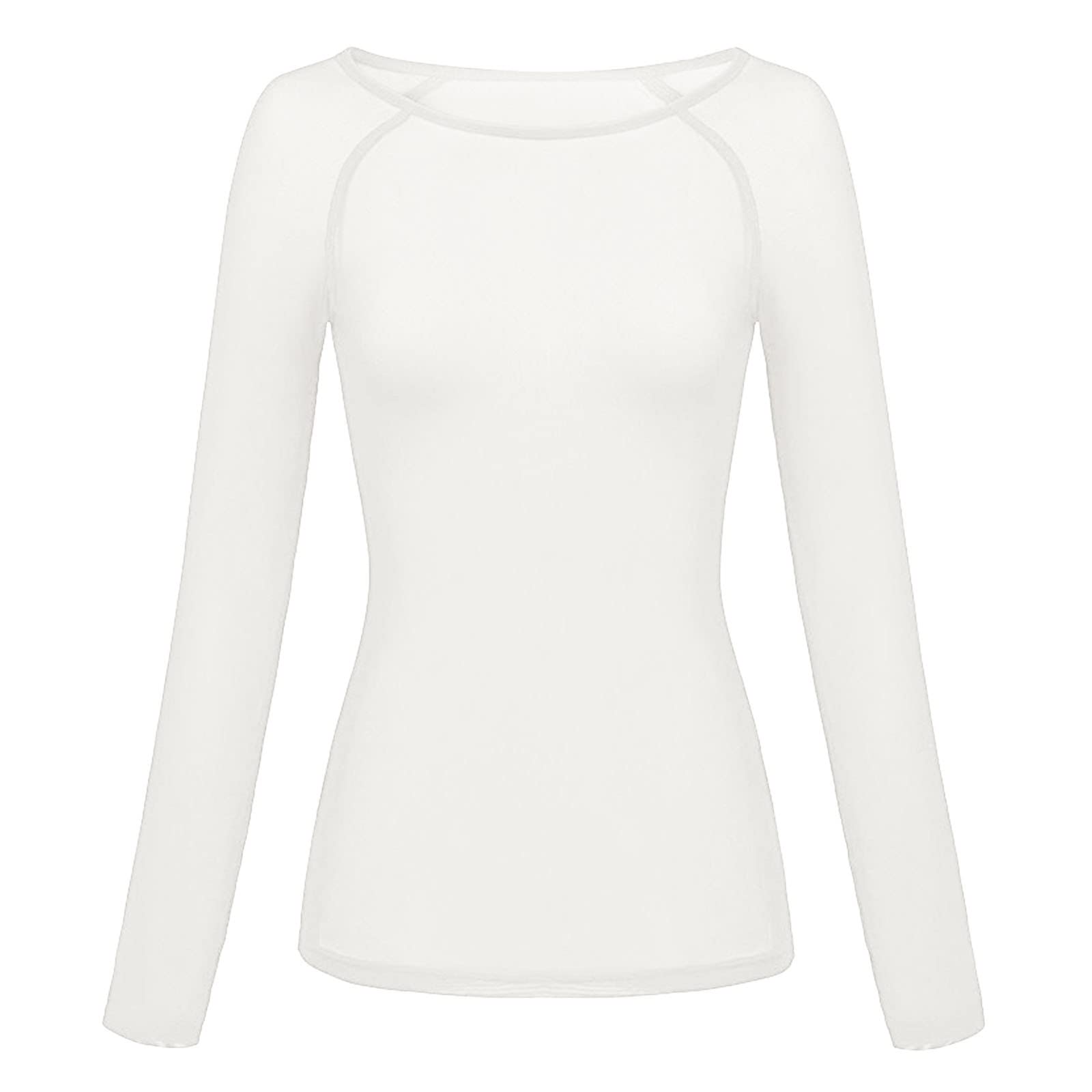 Women's Solid Color See-Through Long Sleeve Seamless Arm Shaper Top Mesh Shirt Blouse - Slimming T-Shirt for Layering, Yoga & Casual Wear