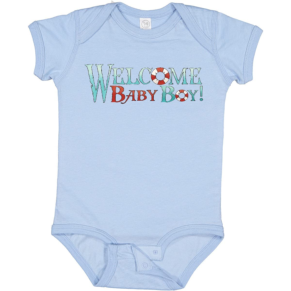Inktastic Nautical Welcome Baby Boy Bodysuit - Cute Newborn Outfit for Baby Showers, Birth Announcements & Photo Shoots