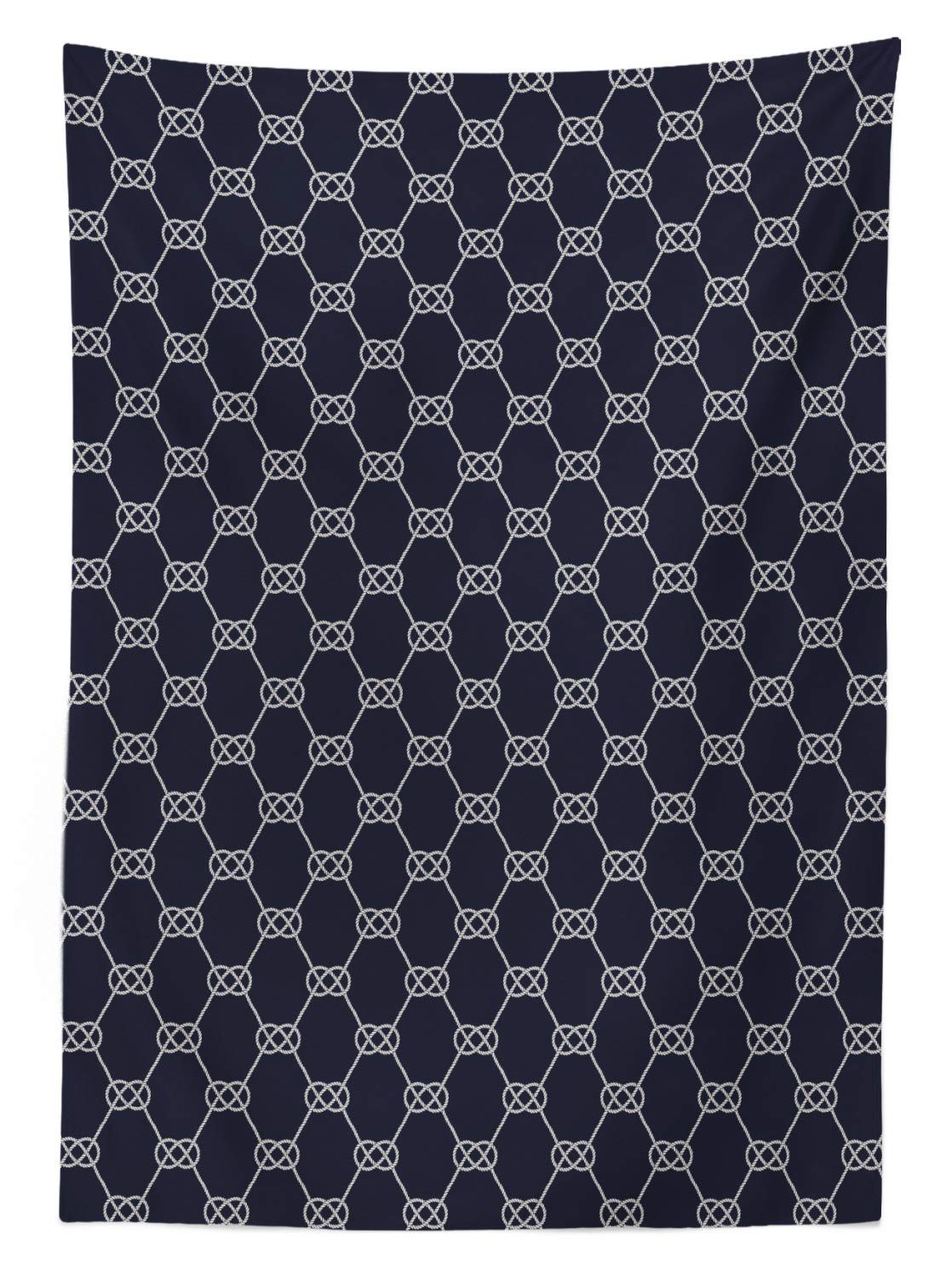 Ambesonne Navy Blue Outdoor Tablecloth - Waterproof Washable Picnic Table Cover 58
