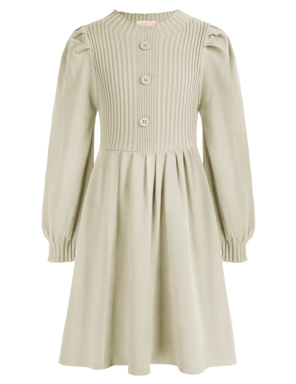 Belle Poque Girls Sweater Dresses - Cute Long Sleeve Knit Dresses for Fall & Winter | Warm Casual Outfits for School, Playdates & Holiday Gatherings