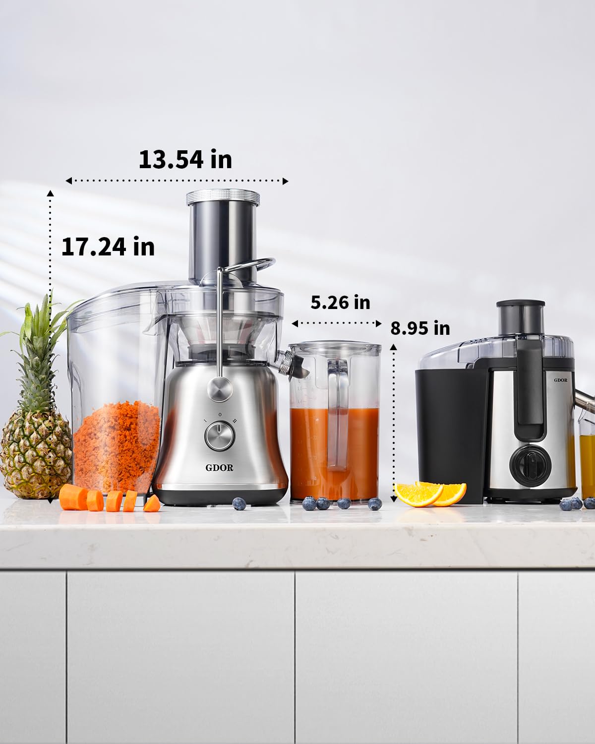 GDOR 1300W High-Power Centrifugal Juicer with 3.4