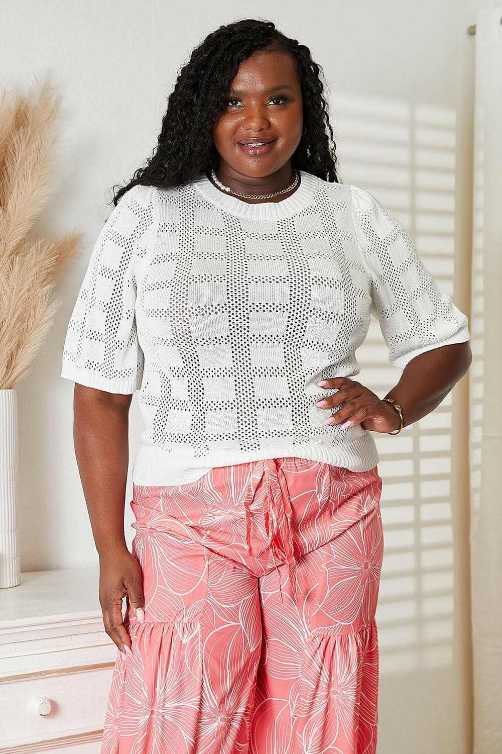 Stylish Ribbed Knit Top with Round Neck - Perfect for Casual Wear, Layering & Everyday Outfits