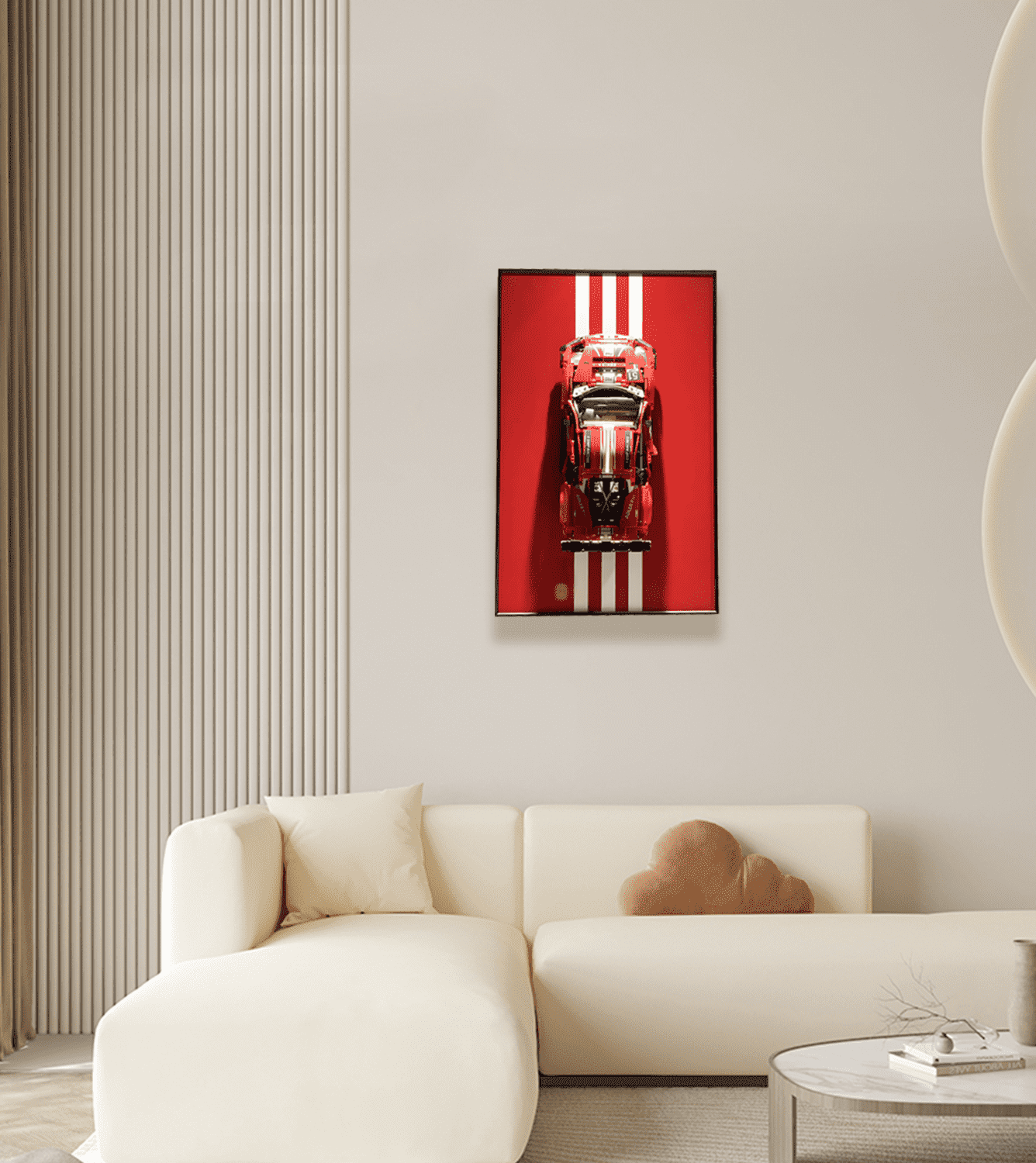 LEGO Ferrari 488 GTE Wall Display Frame - Premium Showcase for 42125 Model Car | Perfect for Home Decor, Office Display & LEGO Collector Showcase
