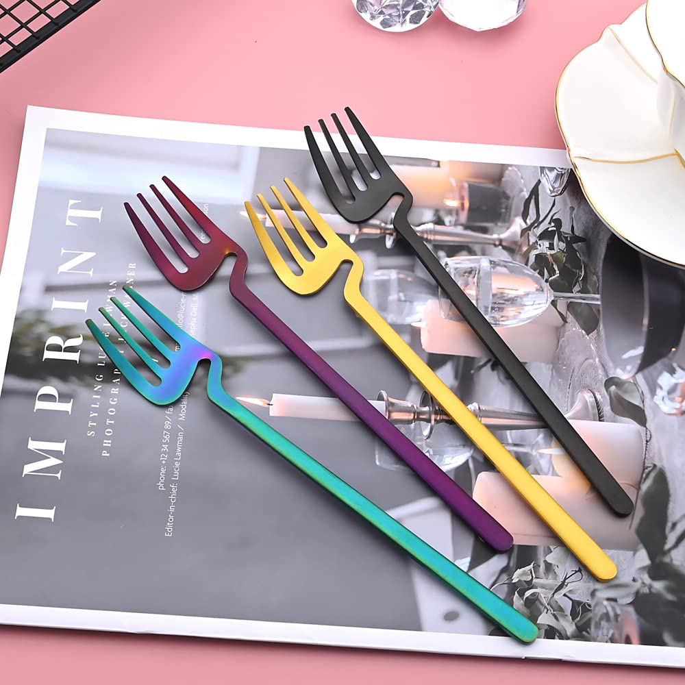Gugrida Gold 28-Piece Stainless Steel Flatware Set - 18/10 Silverware for 4 People with Dinner Knives, Spoons & Forks - Matte Finish Dishwasher Safe Cutlery Set - Perfect for Family Dinners, Parties & Everyday Use